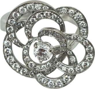 Chanel White Gold White Gold (18K) Band Ring (Pre-Owned)