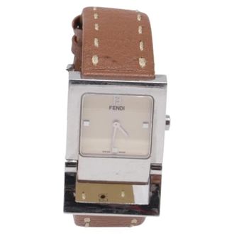 Fendi Pre-owned Leren Horloge - Dames - Vintage Horloges - Bruin - ONE Size - Leer - Vintage