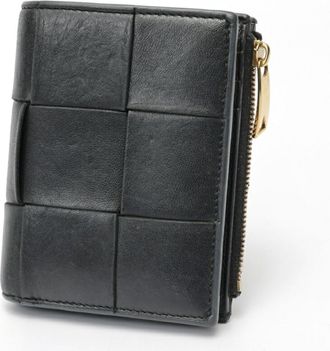 Bottega Veneta Black Leather Wallet (Bi-Fold) (Pre-Owned)
