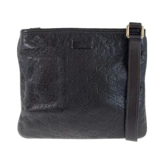 Gucci Pre-owned Cross Body Bags, male, Black, Size: ONE SIZE Pre-owned Leather gucci-bags