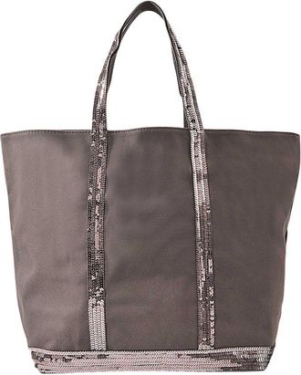 Vanessa Bruno Shopping Bag L Zipped - Cotton - Anthracite