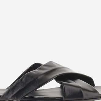 Khaite Womens Sandals Liria Leather Black