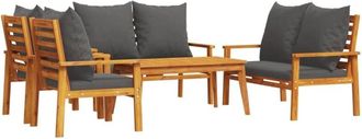 vidaXL Vidaxl - 5 Piece Garden Lounge Set with Cushions Solid Wood Acacia