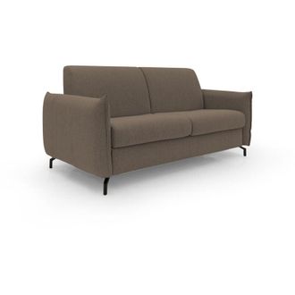 Divani.Store Divani.store - Scarlet Sof&aacute; Cama Convertible En Tejido Mixto De Algod&oacute;n Impermeable 175 Cm (mat.120x197) Marr&oacute;n