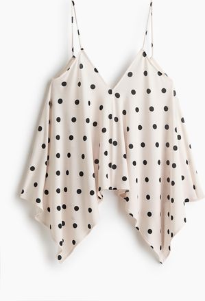 H&M L&auml;ssiges Tr&auml;gertop - Weiss/Polka Dots