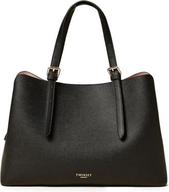 Twin-Set Borsa tote con fibbia - Nero