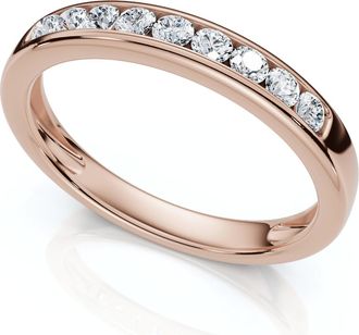 Pompeii3 1/4Ct Diamond Channel Set Wedding Stackable Band 14k Gold or Platinum Lab Grown