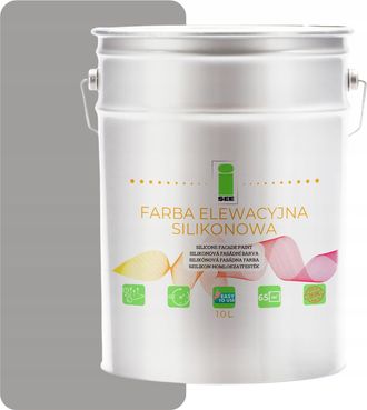 OEM Pintura De Silicona Para Fachadas, Gris F264, Tono Gris, 10 L