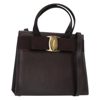 Ferragamo Pre-owned Handbags, female, Brown, Size: ONE SIZE Pre-owned Handbag