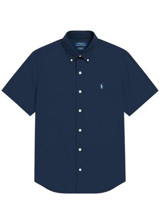 Polo Ralph Lauren Logo-embroidered Stretch-cotton Shirt - Navy - XL
