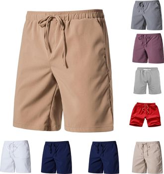 Generic Mens Clothing Sale Clearance UK Mens Regular Fit Rogging Shorts with Pockets Elastic Waistband and Drawstring Summer Casual Baggy Elasticated Waist Pl
