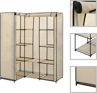 vidaXL Armadio Angolare Crema 130x87x169 cm - Vidaxl