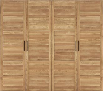 HOME AFFAIRE Drehtürenschrank »Chamara« aus massivem Eichenholz, in unterschiedlichen Breiten, Höhe 218 cm