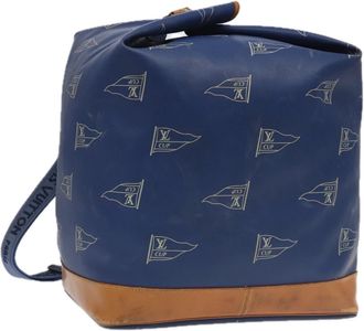 Louis Vuitton Marin Blue Canvas Shoulder Bag (Pre-Owned)