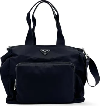 Prada Tessuto Nylon Tote Shoulder Bag Black