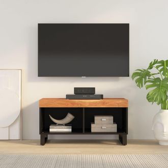 vidaXL Mueble De Tv Madera Maciza De Acacia 85x33x43,5 Cm Vidaxl