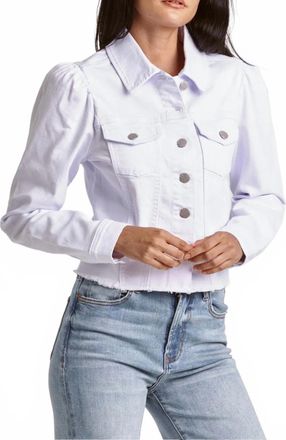 Dear John Denim Roselyn Denim Long Sleeve Jacket In White