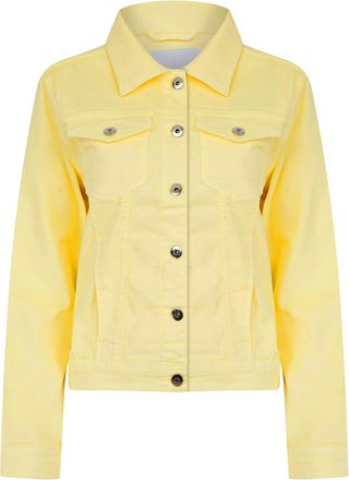 Amara Reya Womens Feather Stretch Cotton Lightweight Casual Denim Summer Jacket