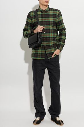 Paul Smith Cotton Checked Shirt, Mens, Green