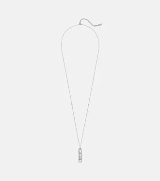 Messika Move 10th 18kt white gold pendant necklace with diamonds