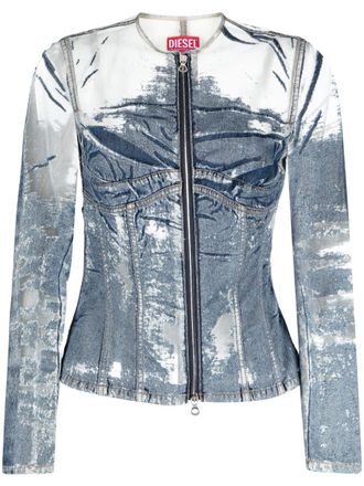 Diesel Giacca Milly denim aderente - Blu
