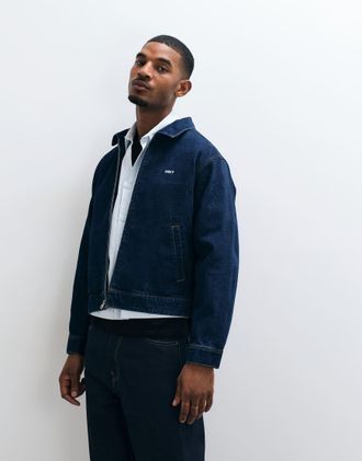 Obey giacca di jeans in blu indaco