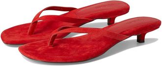 Madewell Tamia Heeled Thong Sandals - Suede Womens Dress Sandals Bandana Red : 6.5 M, Leather