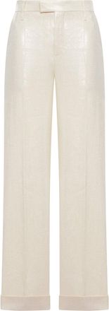 Brunello Cucinelli WIDE-LEG TAILORED LINEN TROUSERS - Brunello Cucinelli - Woman
