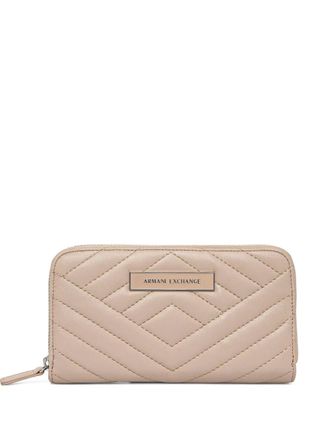 A|X Armani Exchange quilted wallet - Neutrals