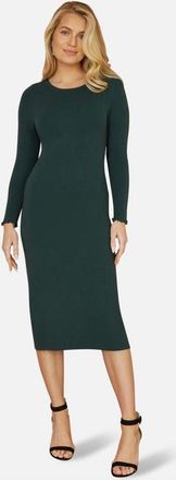 Yumi Luminous Sparkle Knit Midi Sweater Dress in Green at Nordstrom, Size Medium