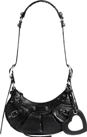 Balenciaga Arena Lambskin Le Cagole XS Shoulder Bag Black 6713091VG9Y1000
