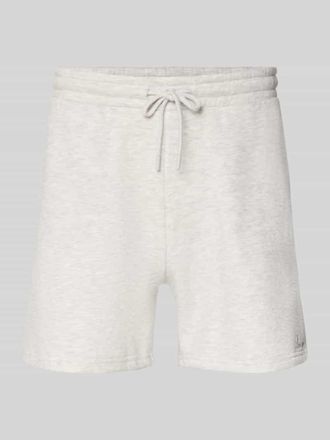 Review Shorts mit Ges&auml;&szlig;tasche und Logo-Stitching in Hellgrau Melange, Gr&ouml;&szlig;e XXL