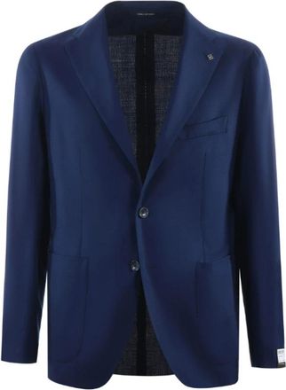 Tagliatore Heren, Jassen, Blauw, Maat: L Wol