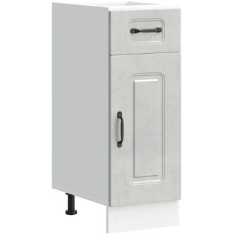 vidaXL Kitchen Base Cabinet Kalmar Concrete Grey Engineered Wood Vidaxl