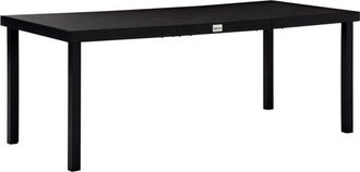 OUTSUNNY Garden Dining Table for 8, Aluminium Frame for Patio, Black