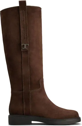 Tod's Gomma 20L boots - women - Suede - 35 - Brown