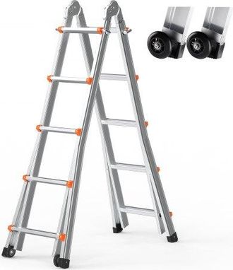 OEM Escalera Telesc&oacute;pica Con Estructura En A Escalera Extensible 599 Cm Escalera Plegable Port&aacute;til Para Rv, Tareas Escolares, Escalera De Techo Para Inter