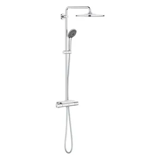 GROHE Vitalio Joy Regendoucheset Opbouw - hoofddouche 31cm - handdouche rond - zeepschaal - chroom