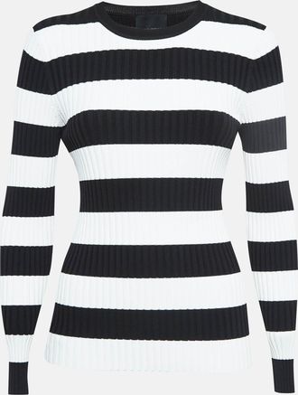 Cynthia Rowley Black/white Stripe Patterned Full Sleeve Sweater