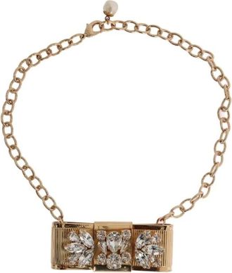 Dolce & Gabbana Necklaces, female, Yellow, ONE SIZE, Crystal Baroque Style Necklace
