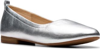 Clarks Fawna Soft Ballet Flat in Silver Metallic at Nordstrom Rack, Size 8.5