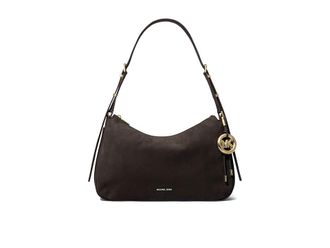 Michael Kors Nolita Medium Top Zip Convertible Shoulder Womens Handbags Chocolate, Canvas/Polyurethane