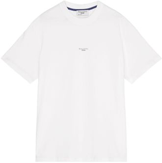 Marc O'Polo Denim T-Shirt mit Labeling vorne mittig