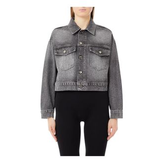 Liu Jo Denim Jackets, female, Gray, M, Denim Superstars Jacket
