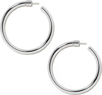 Jennifer Fisher Lilly Baby Hoops, 1.5-Inch in Silver at Nordstrom