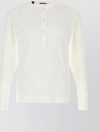 Tom Ford ribbed henley cotton t-shirt
