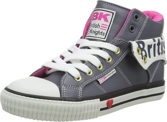 British Knights British Knights Womens Roco Sneaker, Dk Gray/Fuchsia, 6.5 UK