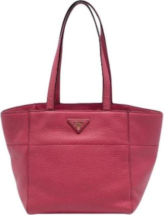 Prada Pre-owned Tote Bag - Dames - Vintage Shopper - Roze - ONE Size - Leer - Vintage