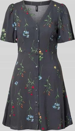 Vero Moda Leicht ausgestelltes Minikleid aus reiner Viskose Modell ALBA in Graphit, Gr&ouml;&szlig;e XL