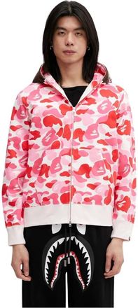 A Bathing Ape ABC Camo 2nd Ape Full Zip Hoodie - Heren - Vesten met rits - Roze - L - Katoen - Hoodies & sweatvesten